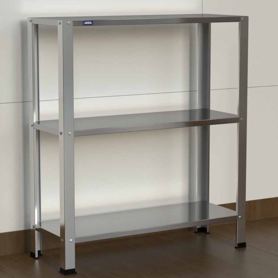 Estante Armário Prateleira Inox 3 Bandejas 300 X 800 Aisa